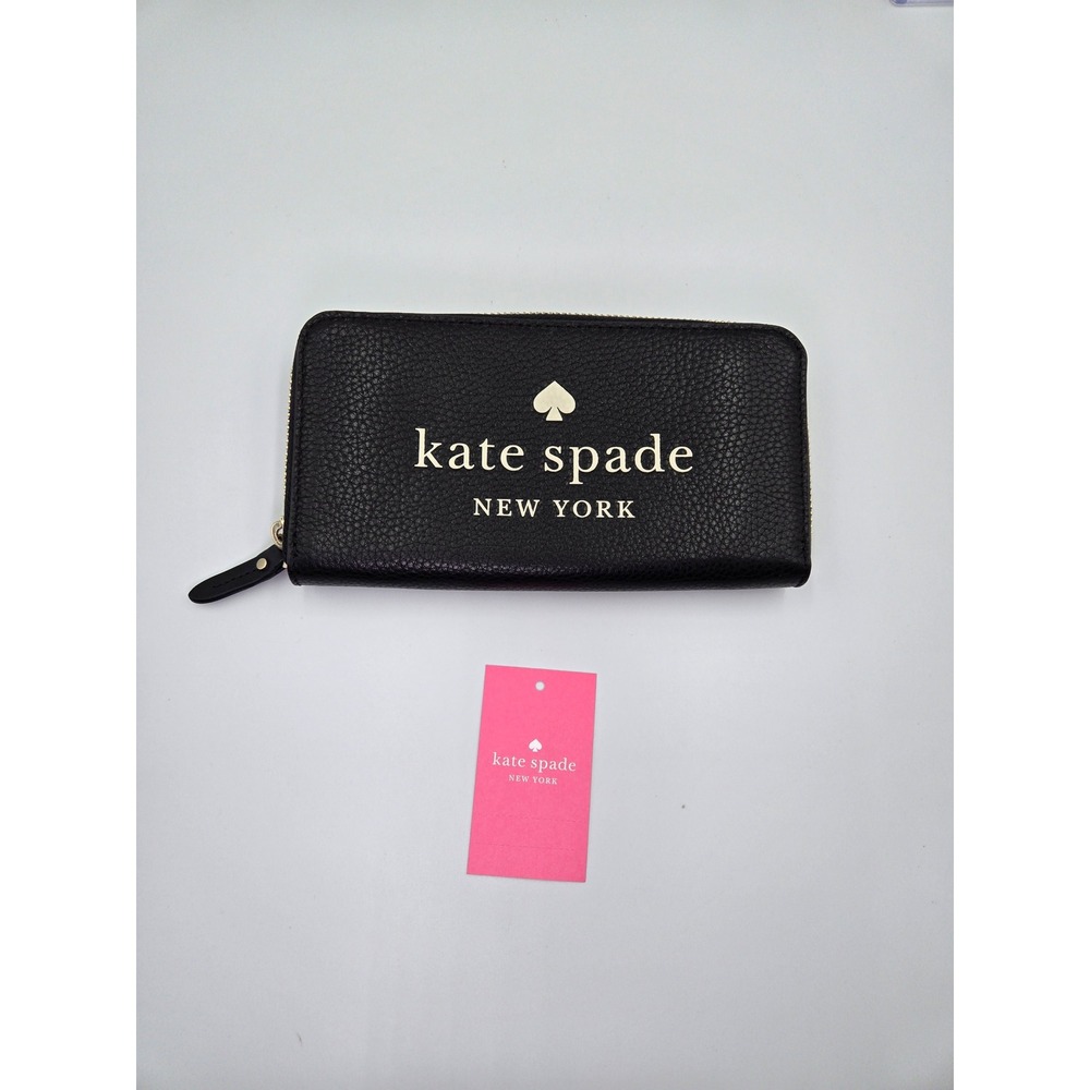 Kate Spade New York Pebble Leather Zip Around Wallet Black‎ K4779 - Picture 11 of 11